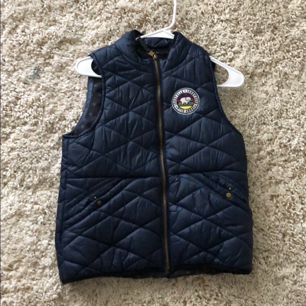 Ivory Ella vest in dark navy